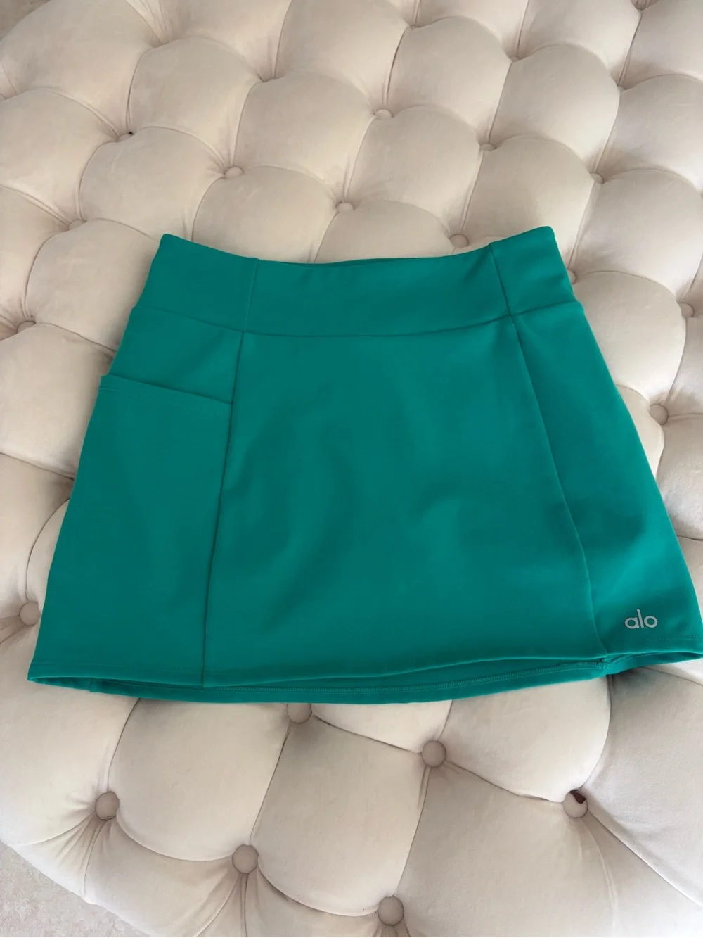 ALO Yoga Teal Athletic Mini Skort with Side Pocket